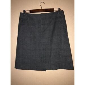 Eddie Bauer Preppy Academia Gray & Black Plaid Skirt 10